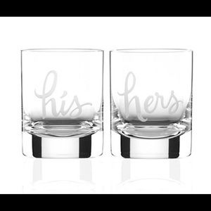 Kate Spade His & Hers Old Fashioned Glasses